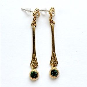 Vintage Art Deco pierced earrings